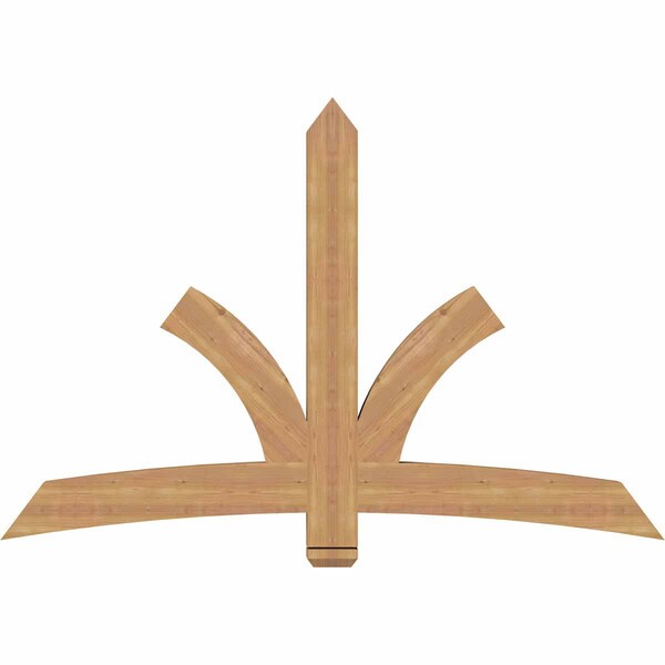 Ekena Millwork Davenport Timber Gable Bracket, Western Red Cedar, 72"W x 48"H x 3 1/2"D x 5 1/2"F, 16/12 Pitch GBW072X48X0406DAV00SWR - main